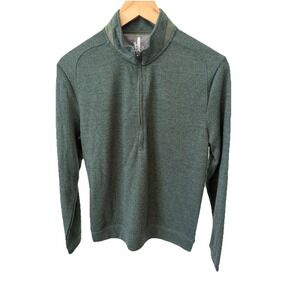 Johnnie-O Pullover Mens Small Quarter Zip Green Golf Sweater Casual